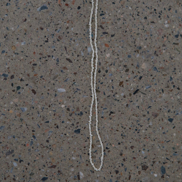 Antomoon necklace with antique beads and stainless steel ATM-Antomoon-15-bss